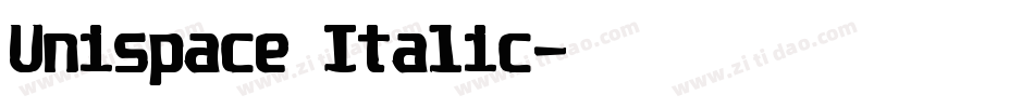 Unispace Italic字体转换